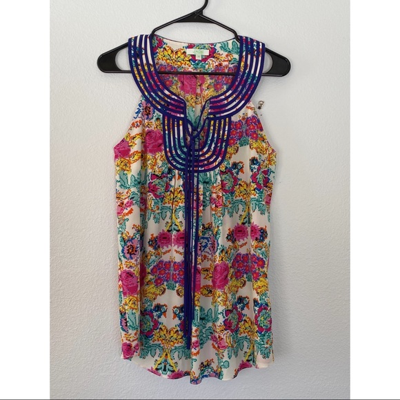 Jade Pixelated Spring Blouse - Picture 1 of 3